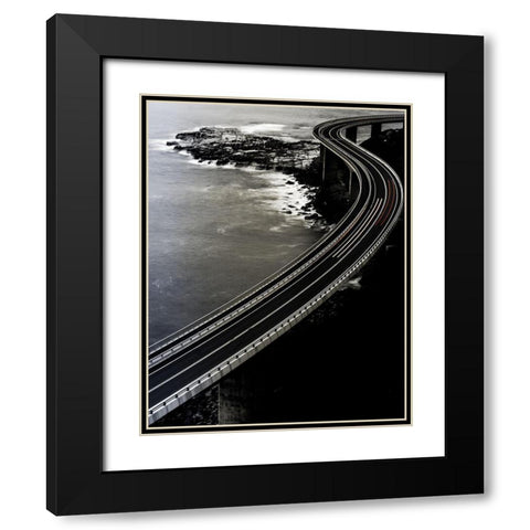 Red One Goes Faster. Black Modern Wood Framed Art Print with Double Matting by Krawczyk, Andrzej