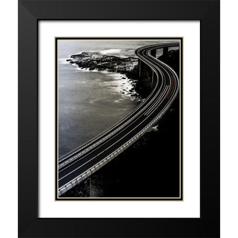 Red One Goes Faster. Black Modern Wood Framed Art Print with Double Matting by Krawczyk, Andrzej