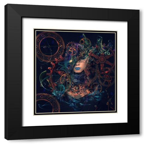 Reincarnation Black Modern Wood Framed Art Print with Double Matting by Simongulashvili, Natalia