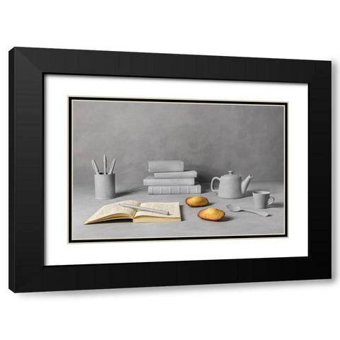 Remember Black Modern Wood Framed Art Print with Double Matting by Verot, Christophe