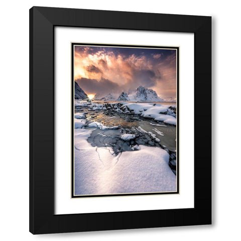 Untitled Black Modern Wood Framed Art Print with Double Matting by Martin Castan, David