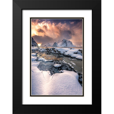 Untitled Black Modern Wood Framed Art Print with Double Matting by Martin Castan, David