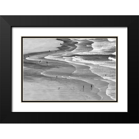 La Spiaggia 2 Black Modern Wood Framed Art Print with Double Matting by Della Latta, Massimo