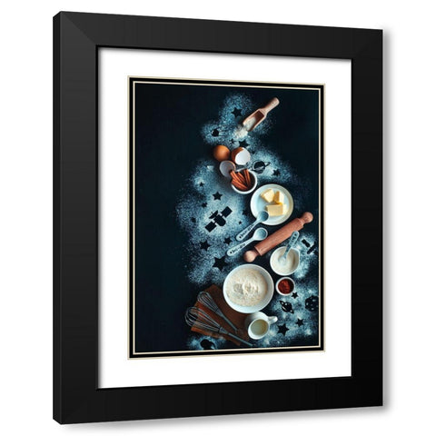 Baking For Stargazers Black Modern Wood Framed Art Print with Double Matting by Belenko, Dina