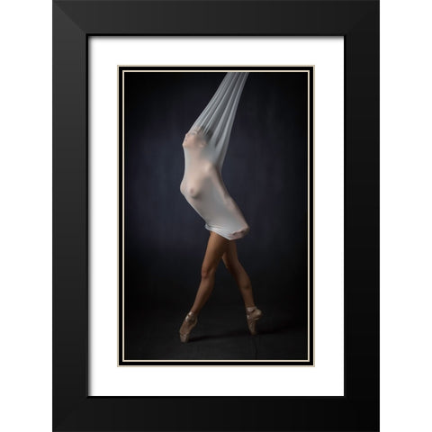 Sheer Stretch Black Modern Wood Framed Art Print with Double Matting by Catchlight Studio