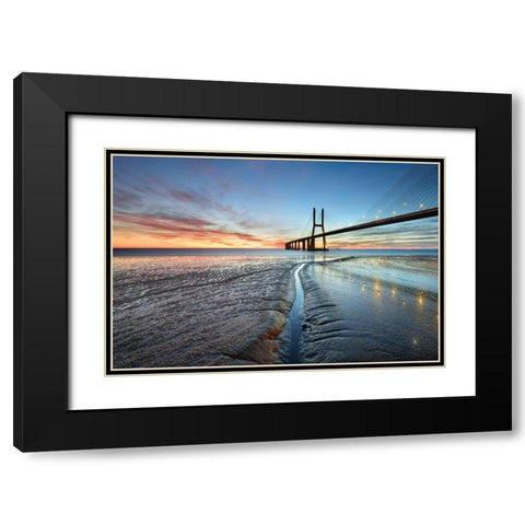 Follow Your Way Black Modern Wood Framed Art Print with Double Matting by Roxo, Alvaro