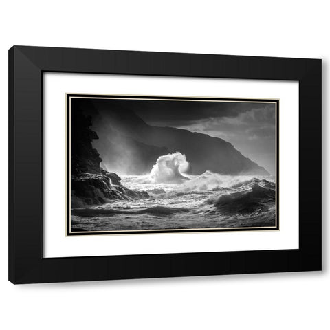 Untitled Black Modern Wood Framed Art Print with Double Matting by Rismanchi, Ali