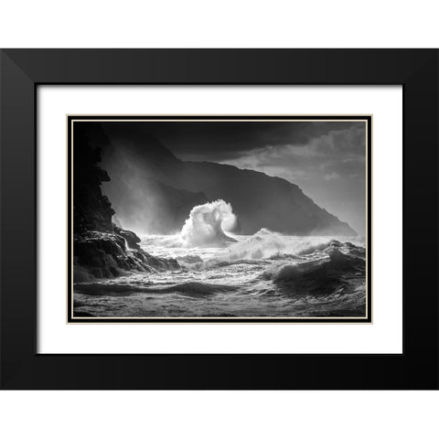 Untitled Black Modern Wood Framed Art Print with Double Matting by Rismanchi, Ali