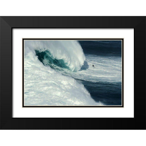 Nazarac North Canyon Black Modern Wood Framed Art Print with Double Matting by Correia, Rui