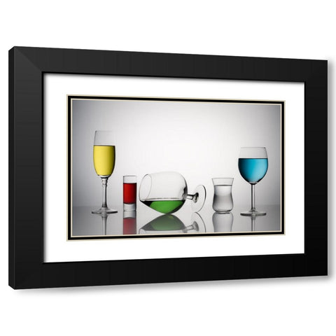 Color Liqued Black Modern Wood Framed Art Print with Double Matting by Swid, Saleh