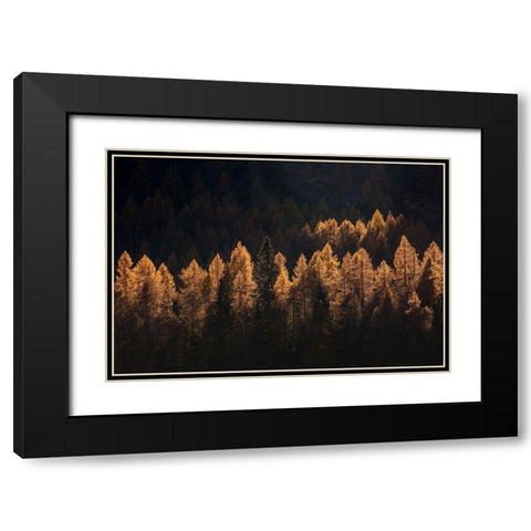 Light For A Few Black Modern Wood Framed Art Print with Double Matting by Manzoni, Michel