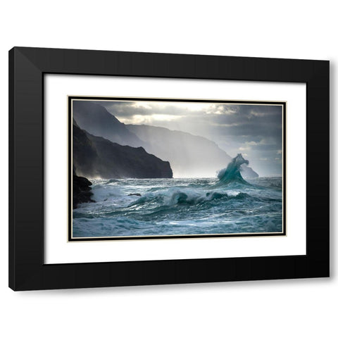 Untitled Black Modern Wood Framed Art Print with Double Matting by Rismanchi, Ali