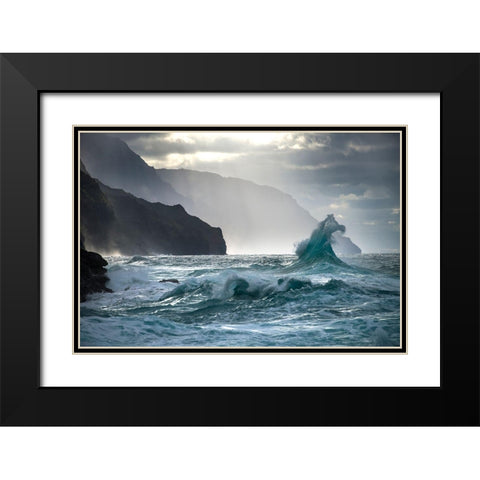 Untitled Black Modern Wood Framed Art Print with Double Matting by Rismanchi, Ali