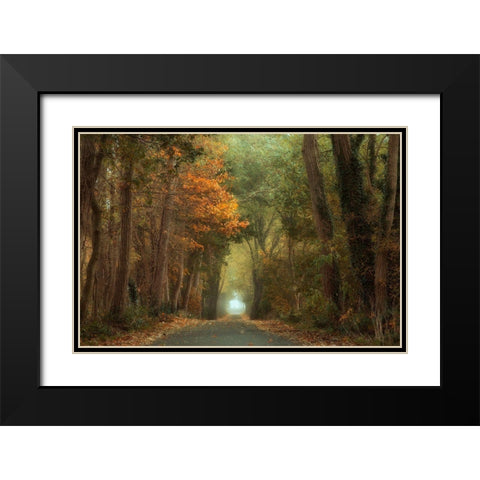 Country Road Black Modern Wood Framed Art Print with Double Matting by Van Dongen, Anton