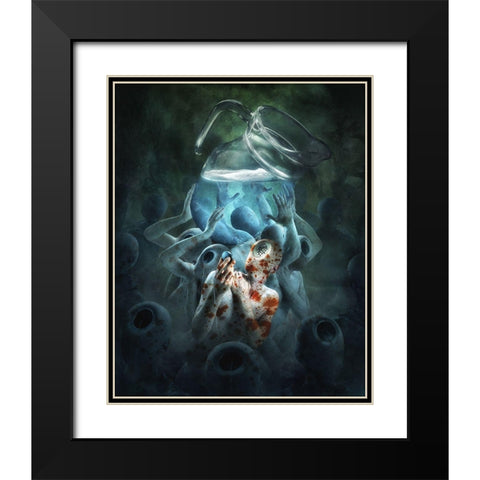 Not Dark Yet Black Modern Wood Framed Art Print with Double Matting by Kiciak, Christophe