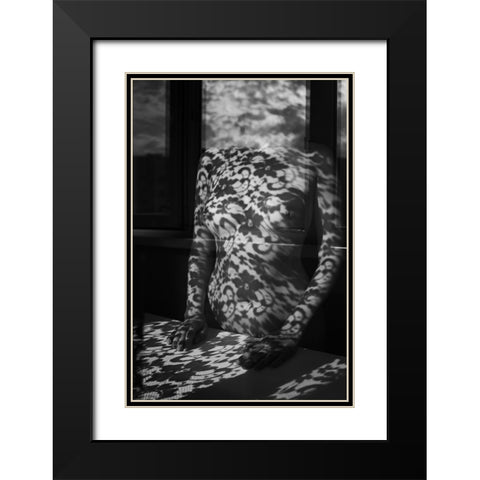 Lace And Clouds Black Modern Wood Framed Art Print with Double Matting by Faletkin, Mikhail