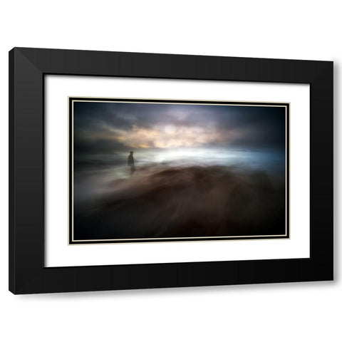 Stormy Days In Nowhere Black Modern Wood Framed Art Print with Double Matting by Pascual Buye, Santiago