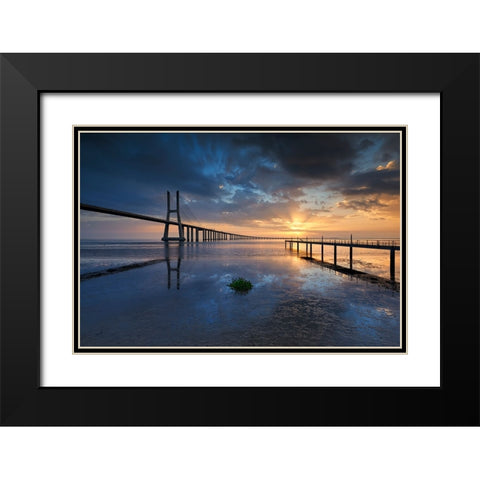 P H Y S I C A L Black Modern Wood Framed Art Print with Double Matting by Resende, Carlos