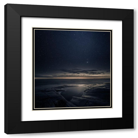 Krypton Black Modern Wood Framed Art Print with Double Matting by Suutari, Mika