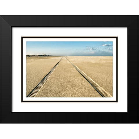Parallel World Black Modern Wood Framed Art Print with Double Matting by Pranger, Jan