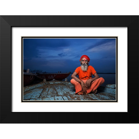 Journey Of Life Black Modern Wood Framed Art Print with Double Matting by Almutaghawi, Fadhel