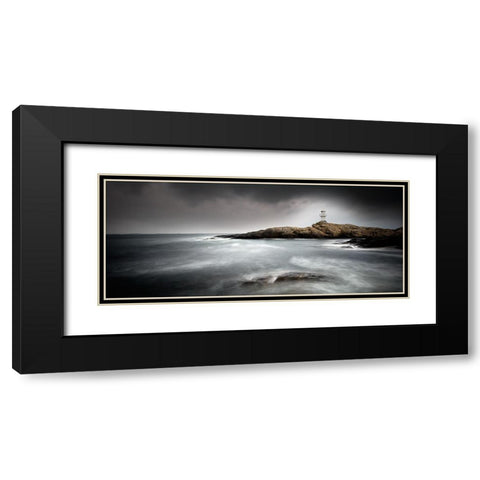 Lighthouse Black Modern Wood Framed Art Print with Double Matting by Thorberntsson, Claes