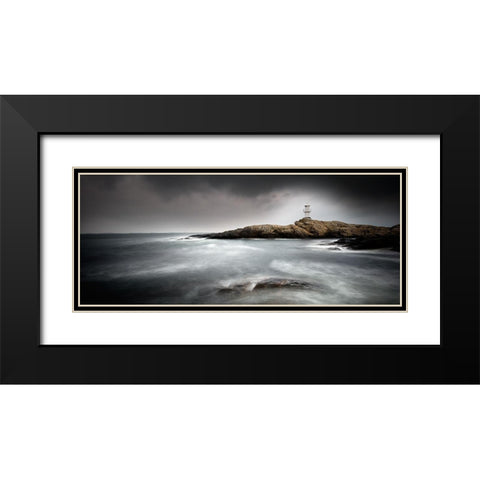 Lighthouse Black Modern Wood Framed Art Print with Double Matting by Thorberntsson, Claes