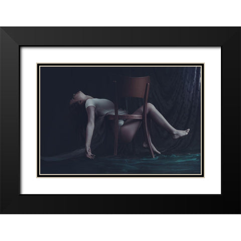 Leitmotif Of Self Retrieval Black Modern Wood Framed Art Print with Double Matting by Tautzenberger, Bettina
