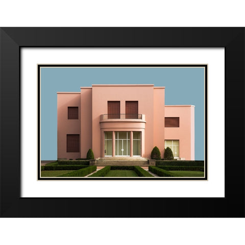 Untitled Black Modern Wood Framed Art Print with Double Matting by Schuster, Inge