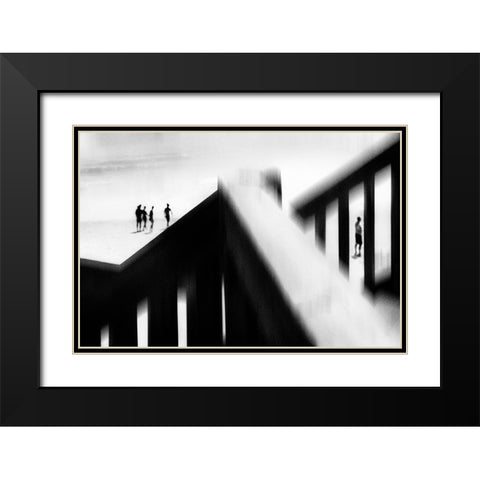 No Second Chance Black Modern Wood Framed Art Print with Double Matting by Correia, Rui