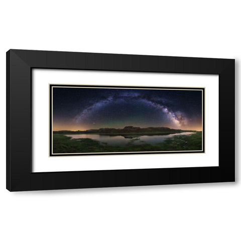 The Lagoon Black Modern Wood Framed Art Print with Double Matting by F. Turienzo, Carlos