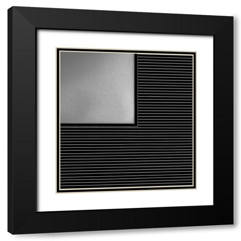 Linearis Black Modern Wood Framed Art Print with Double Matting by Claes, Gilbert
