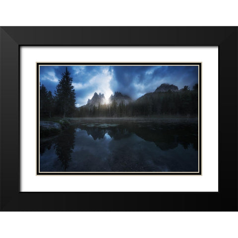 Untitled Black Modern Wood Framed Art Print with Double Matting by Martin Castan, David