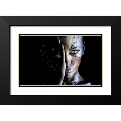Milky Way Black Modern Wood Framed Art Print with Double Matting by Polod
