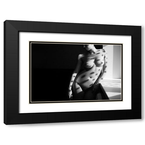 Roundels Black Modern Wood Framed Art Print with Double Matting by Faletkin, Mikhail