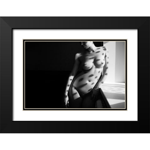 Roundels Black Modern Wood Framed Art Print with Double Matting by Faletkin, Mikhail