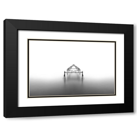 Infinity Ii Black Modern Wood Framed Art Print with Double Matting by Peppas, Bill