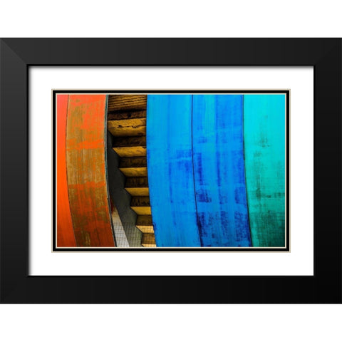 Untitled Black Modern Wood Framed Art Print with Double Matting by Schuster, Inge