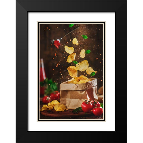 Lift Me Up! Black Modern Wood Framed Art Print with Double Matting by Belenko, Dina