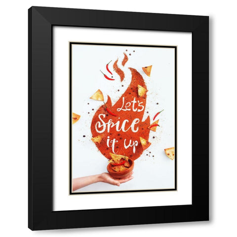 Spice It Up! Black Modern Wood Framed Art Print with Double Matting by Belenko, Dina