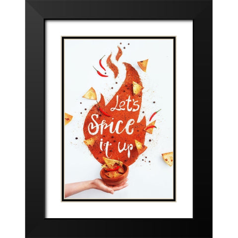 Spice It Up! Black Modern Wood Framed Art Print with Double Matting by Belenko, Dina