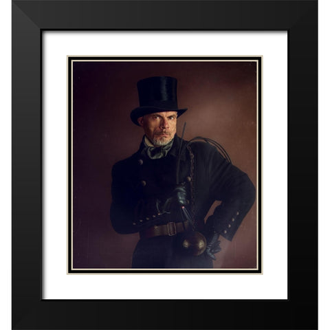Dihimney Sweep Black Modern Wood Framed Art Print with Double Matting by Melik-Nubarova, Svetlana