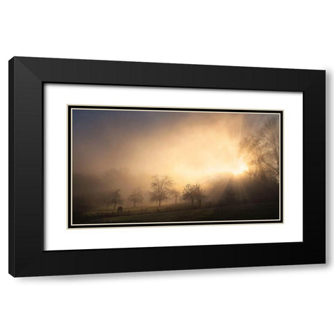 Glorious Morning Black Modern Wood Framed Art Print with Double Matting by Urlings, Lou