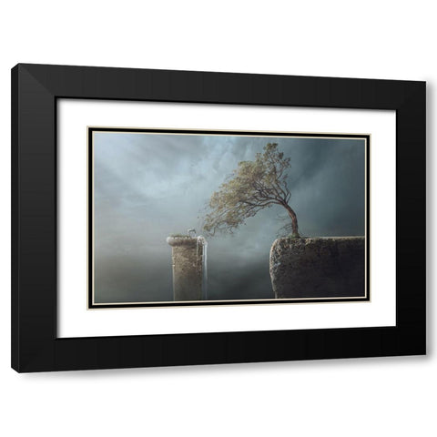 Drink Water Black Modern Wood Framed Art Print with Double Matting by Almawash, Sulaiman