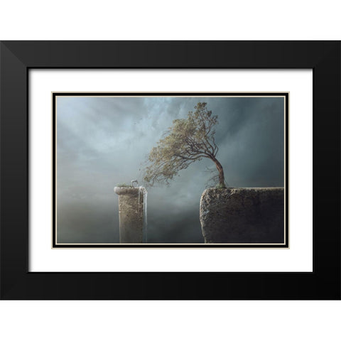 Drink Water Black Modern Wood Framed Art Print with Double Matting by Almawash, Sulaiman