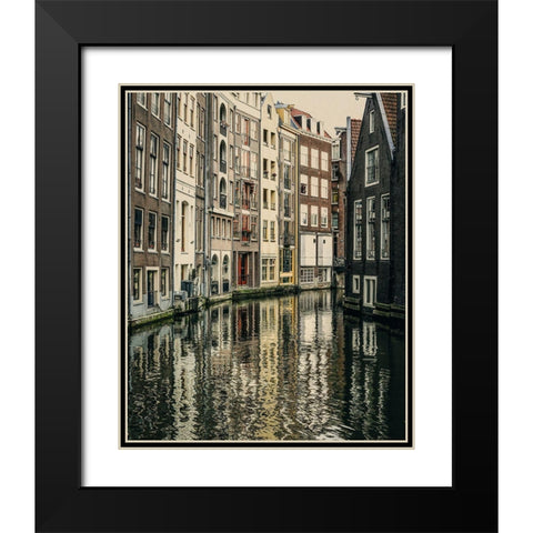 Twin Cities Black Modern Wood Framed Art Print with Double Matting by Nihil, Andrej