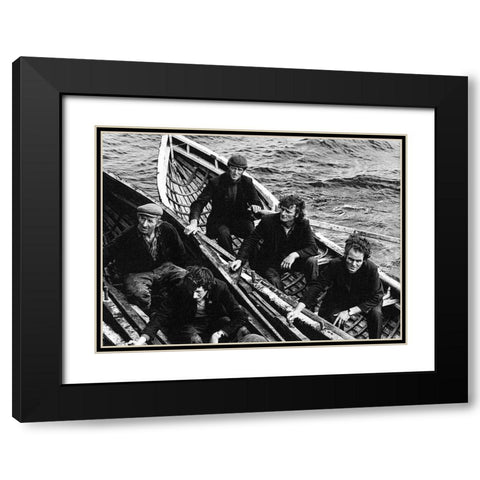 Aran Islands Fishermen Black Modern Wood Framed Art Print with Double Matting by Eden-Drummond, Jonathan