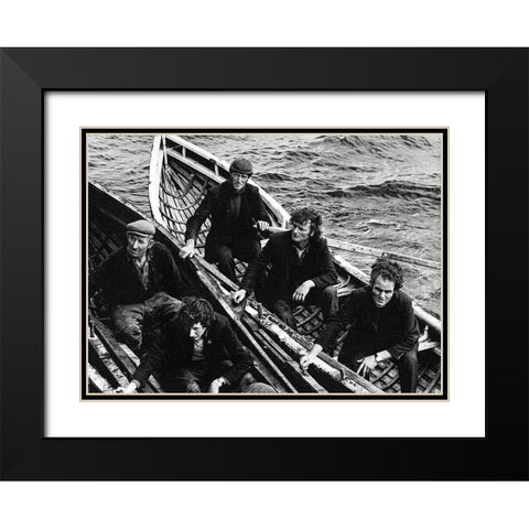 Aran Islands Fishermen Black Modern Wood Framed Art Print with Double Matting by Eden-Drummond, Jonathan