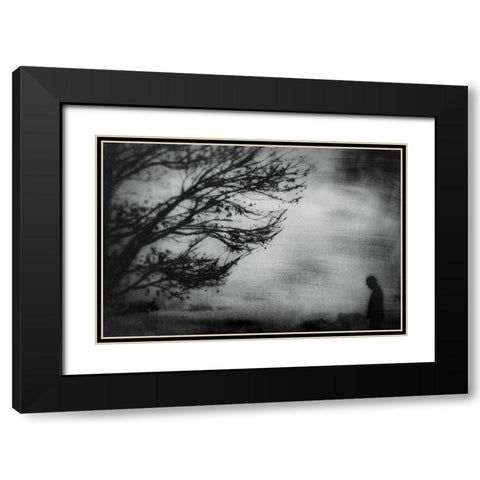 Tree... Black Modern Wood Framed Art Print with Double Matting by Tsuchida, Teruhiko