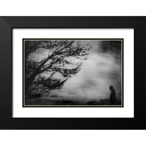 Tree... Black Modern Wood Framed Art Print with Double Matting by Tsuchida, Teruhiko